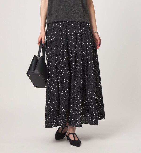 UNITED ARROWS green label relaxing「Breeze Cool タック スカート 2 マシンウォッシャブル 通気性 UVカット」|フレア|その他1