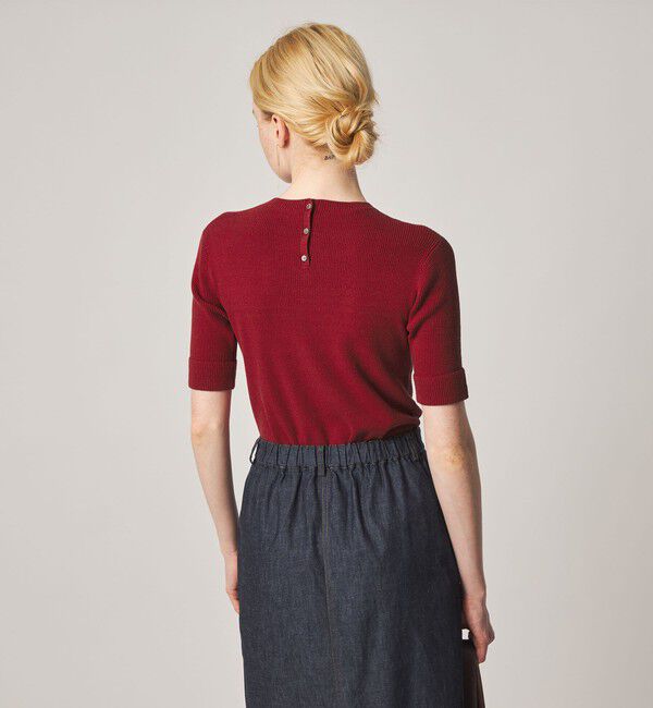 STEVEN ALAN「＜Steven Alan＞リブ プルオーバー ニット」|ニット・セーター|RED
