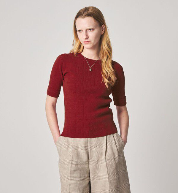 STEVEN ALAN「＜Steven Alan＞リブ プルオーバー ニット」|ニット・セーター|