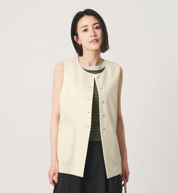 BEAUTY&YOUTH UNITED ARROWS「セルロースナイロンオックス クルーネック ベスト」|ベスト・ジレ|