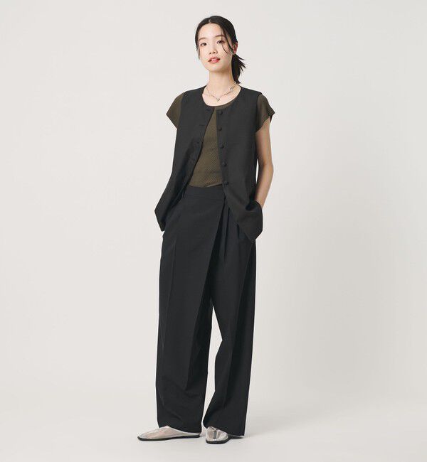 BEAUTY&YOUTH UNITED ARROWS「セルロースナイロンオックス クルーネック ベスト」|ベスト・ジレ|