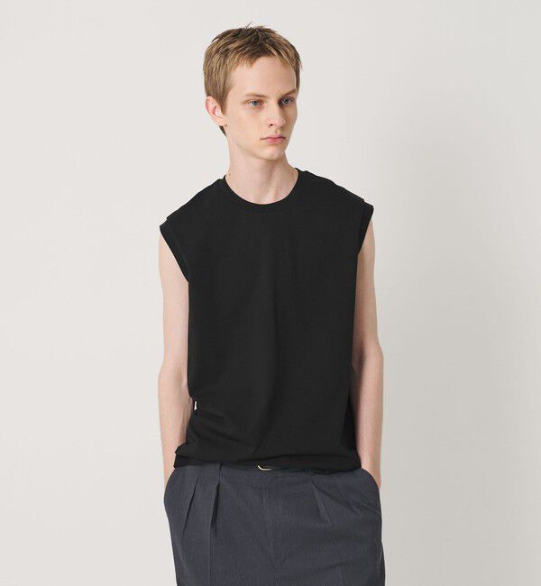 BEAUTY&YOUTH UNITED ARROWS「クール デオドラント ノースリーブ Tシャツ 抗菌防臭 接触冷感」|Tシャツ・カットソー|BLACK