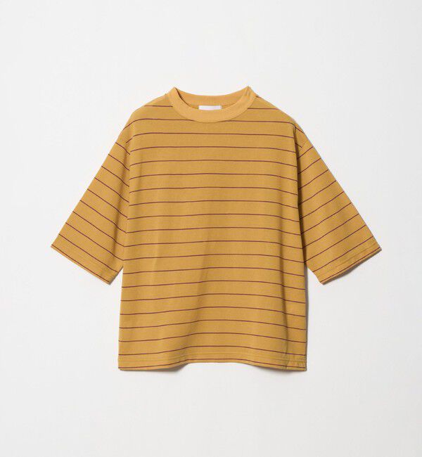 BEAUTY&YOUTH UNITED ARROWS「コットンポリエステル ボーダー ハーフスリーブTシャツ」|Tシャツ・カットソー|ORANGE
