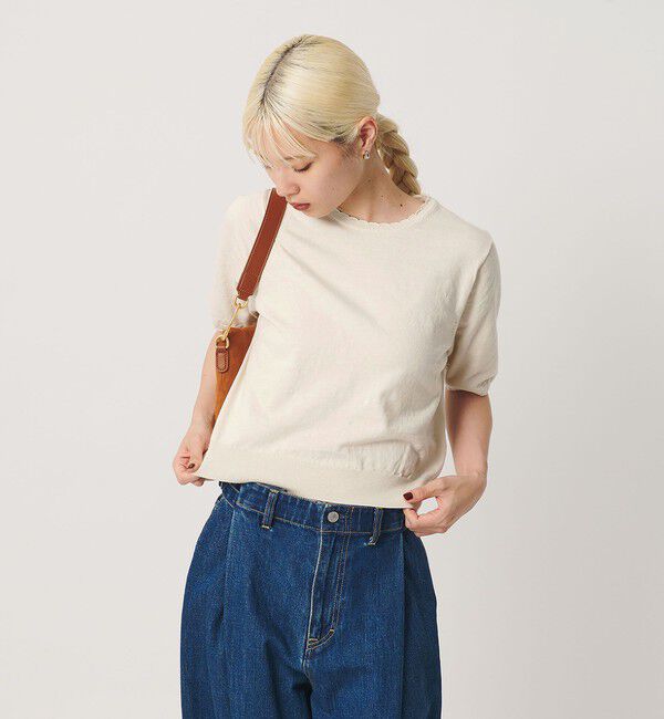 BEAUTY&YOUTH UNITED ARROWS「コットンスラブ スカラップ ニットプルオーバー ウォッシャブル」|ニット・セーター|