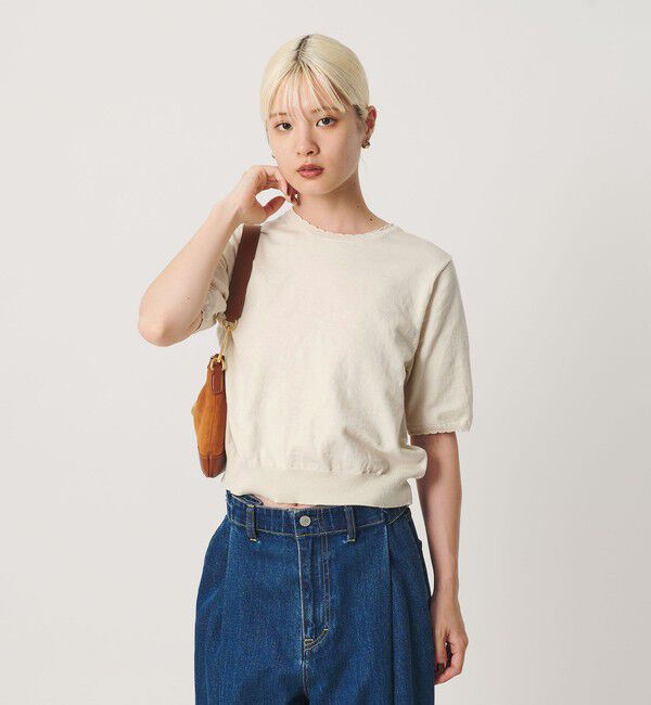 BEAUTY&YOUTH UNITED ARROWS「コットンスラブ スカラップ ニットプルオーバー ウォッシャブル」|ニット・セーター|