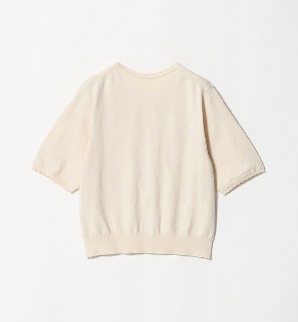 BEAUTY&YOUTH UNITED ARROWS「コットンスラブ スカラップ ニットプルオーバー ウォッシャブル」|ニット・セーター|