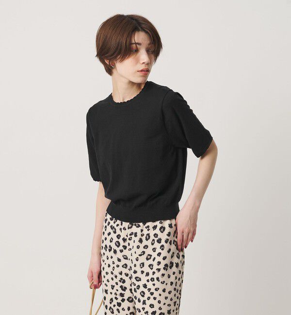 BEAUTY&YOUTH UNITED ARROWS「コットンスラブ スカラップ ニットプルオーバー ウォッシャブル」|ニット・セーター|