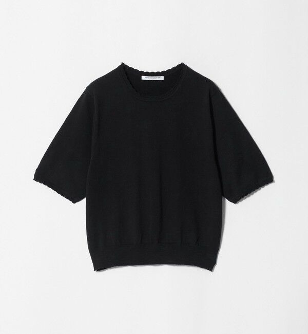 BEAUTY&YOUTH UNITED ARROWS「コットンスラブ スカラップ ニットプルオーバー ウォッシャブル」|ニット・セーター|
