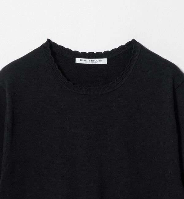 BEAUTY&YOUTH UNITED ARROWS「コットンスラブ スカラップ ニットプルオーバー ウォッシャブル」|ニット・セーター|