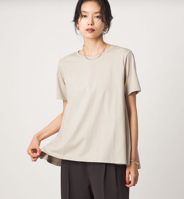 UNITED ARROWS green label relaxing「【WEB限定】＜at ease＞バック フレア カットソー  接触冷感 UVカット 遮熱」|Tシャツ・カットソー|