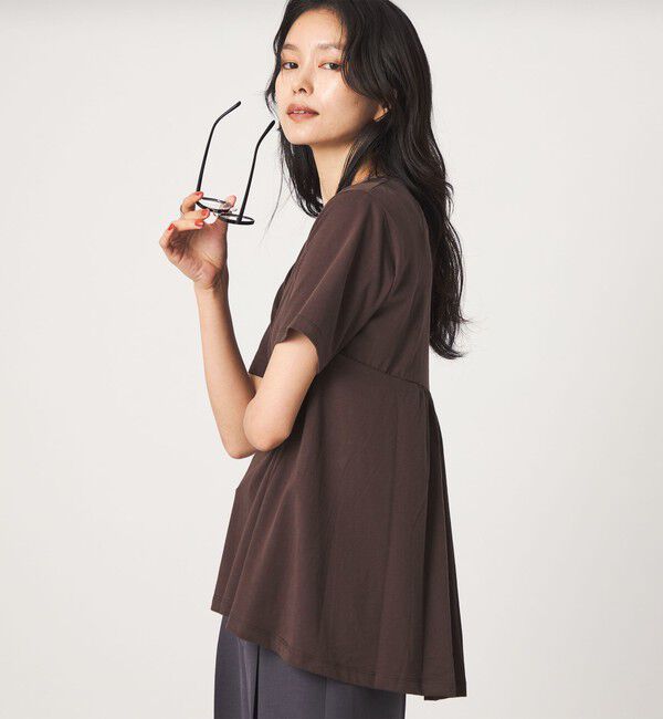 UNITED ARROWS green label relaxing「【WEB限定】＜at ease＞バック フレア カットソー  接触冷感 UVカット 遮熱」|Tシャツ・カットソー|
