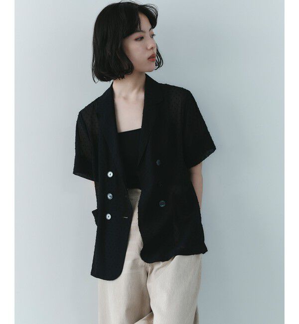 EMMEL REFINES「＜EMMEL REFINES＞EM カットGGT シアー ジャケット」|テーラードジャケット|