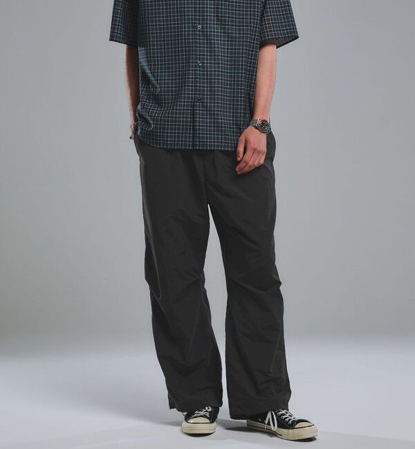 UNITED ARROWS green label relaxing「【別注/WEB限定】＜3/2 WORKS＞GLR サプレックスナイロン トレーニング パンツ」|その他|BLACK