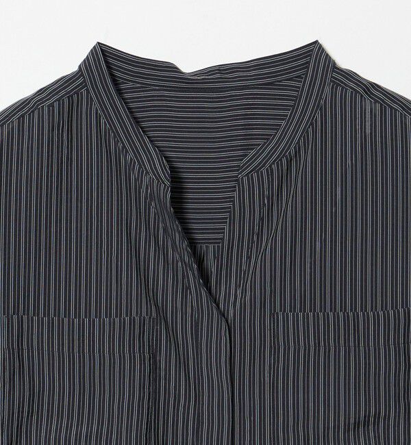 UNITED ARROWS green label relaxing「シアー ストライプ ポケット ショートスリーブ ブラウス」|シャツ・ブラウス|