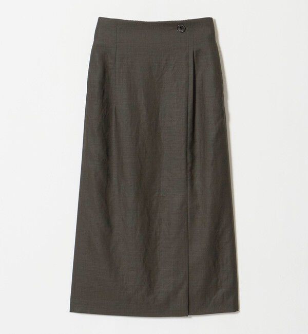 UNITED ARROWS green label relaxing「［size SHORTあり］トリアセ スリット タイト スカート UVカット 通気性」|タイト|DK.GRAY