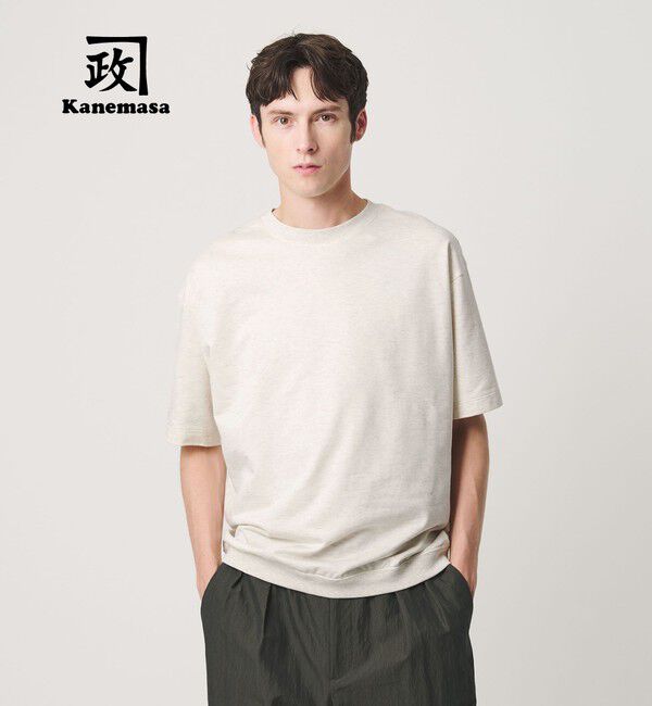 BEAUTY&YOUTH UNITED ARROWS「カネマサ莫大小 メロー コットン スウェット Ｔシャツ MADE IN JAPAN」|Tシャツ・カットソー|NATURAL