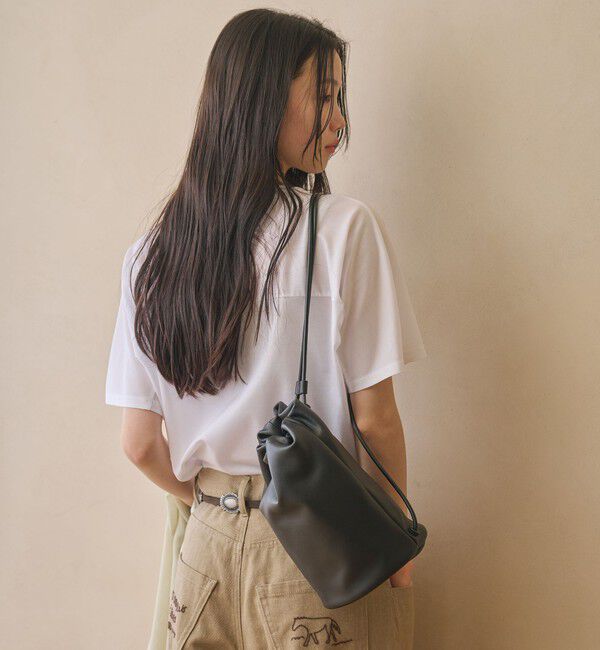 BEAUTY&YOUTH UNITED ARROWS「レザー ナップサック」|リュック|BLACK