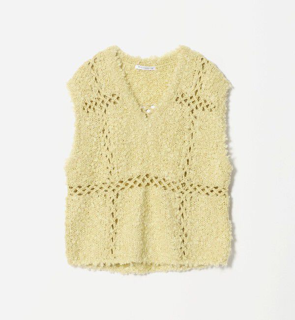BEAUTY&YOUTH UNITED ARROWS「パッチワーク Vネック ニットベスト」|ベスト・ジレ|CREAM