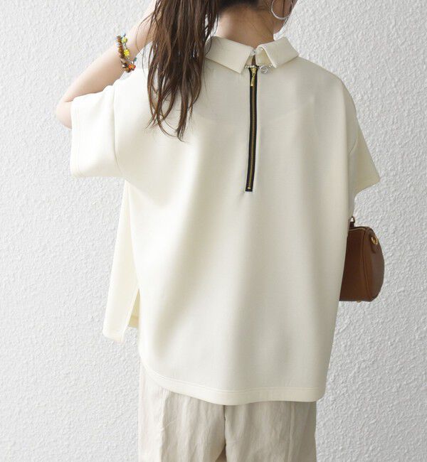 SHIPS any「SHIPS any:〈洗濯機可能〉バイカラー ショートスリーブ プルオーバー」|Tシャツ・カットソー|