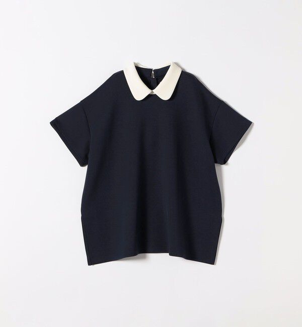 SHIPS any「SHIPS any:〈洗濯機可能〉バイカラー ショートスリーブ プルオーバー」|Tシャツ・カットソー|