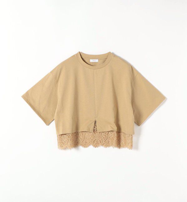 SHIPS any「SHIPS any:〈洗濯機可能〉ジップ レース ヘム ハーフスリーブ TEE」|Tシャツ・カットソー|