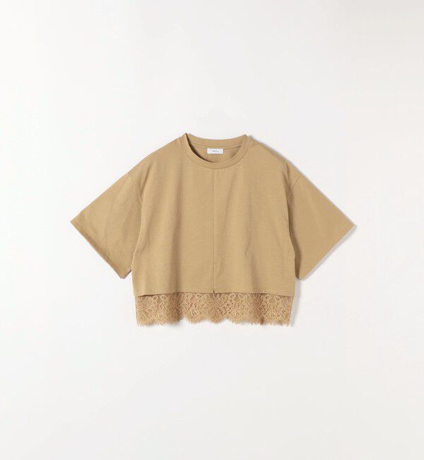 SHIPS any「SHIPS any:〈洗濯機可能〉ジップ レース ヘム ハーフスリーブ TEE」|Tシャツ・カットソー|