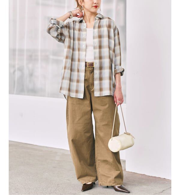 Spick and Span「PEチェックルーズシャツ」|シャツ・ブラウス|