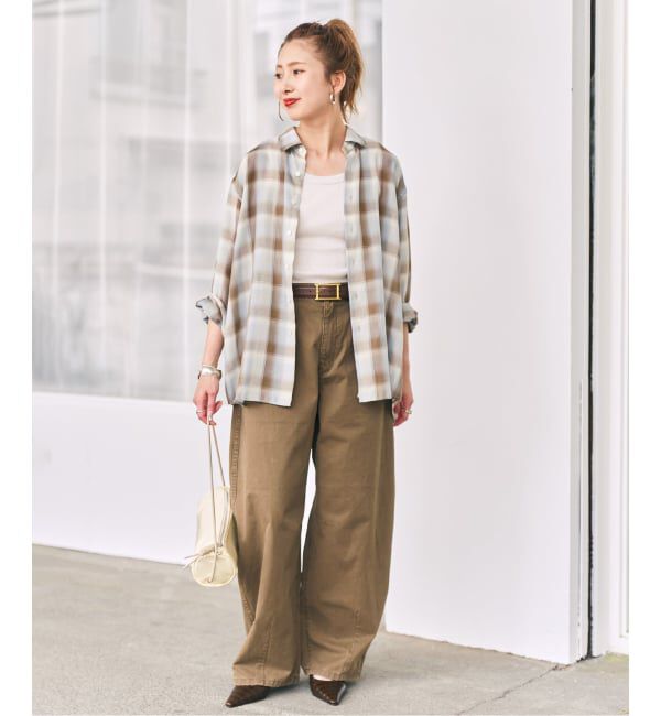 Spick and Span「PEチェックルーズシャツ」|シャツ・ブラウス|
