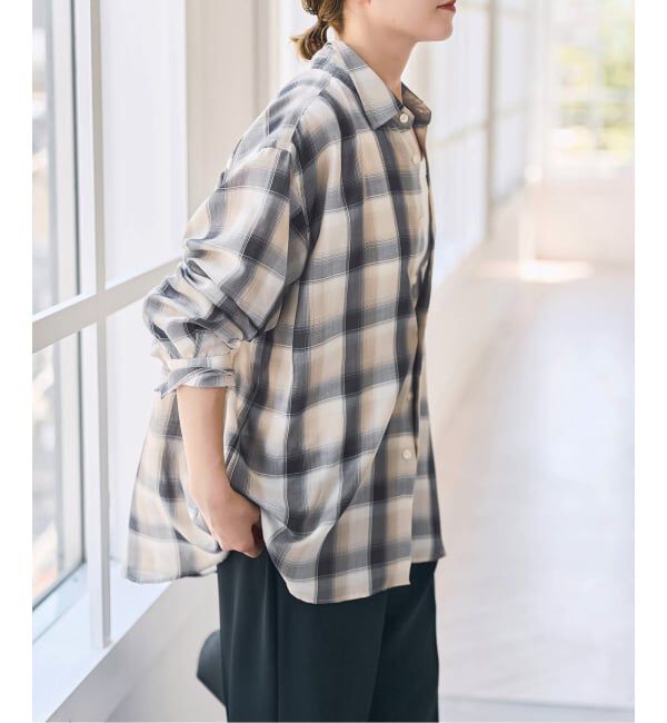 Spick and Span「PEチェックルーズシャツ」|シャツ・ブラウス|