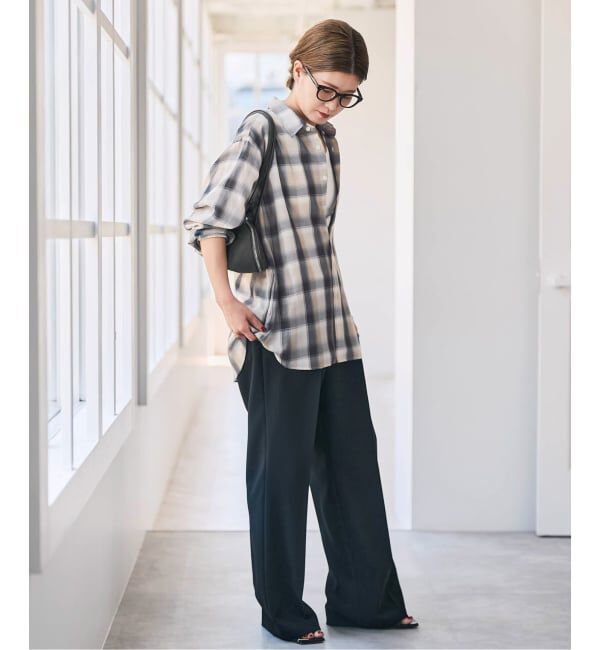 Spick and Span「PEチェックルーズシャツ」|シャツ・ブラウス|