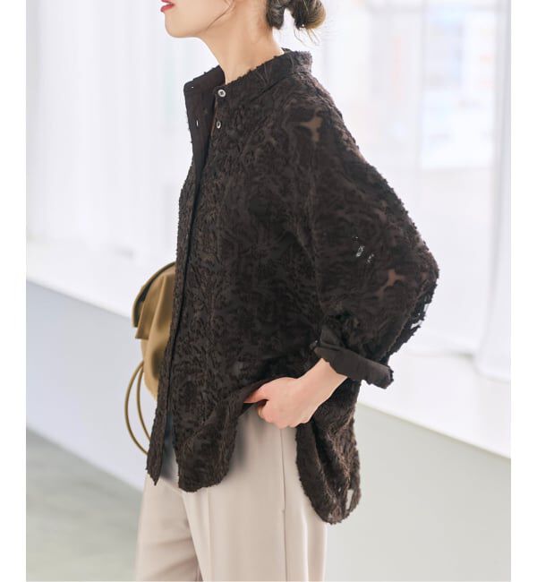 Spick and Span「《新色有り / 追加》シアージャガードシャツ」|シャツ・ブラウス|