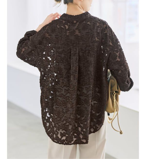 Spick and Span「《新色有り / 追加》シアージャガードシャツ」|シャツ・ブラウス|