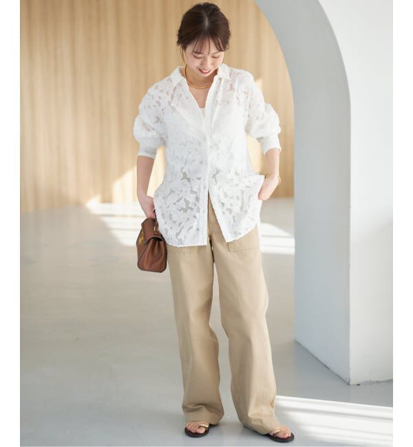 Spick and Span「《新色有り / 追加》シアージャガードシャツ」|シャツ・ブラウス|