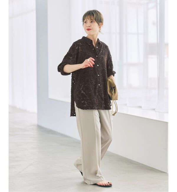 Spick and Span「《新色有り / 追加》シアージャガードシャツ」|シャツ・ブラウス|