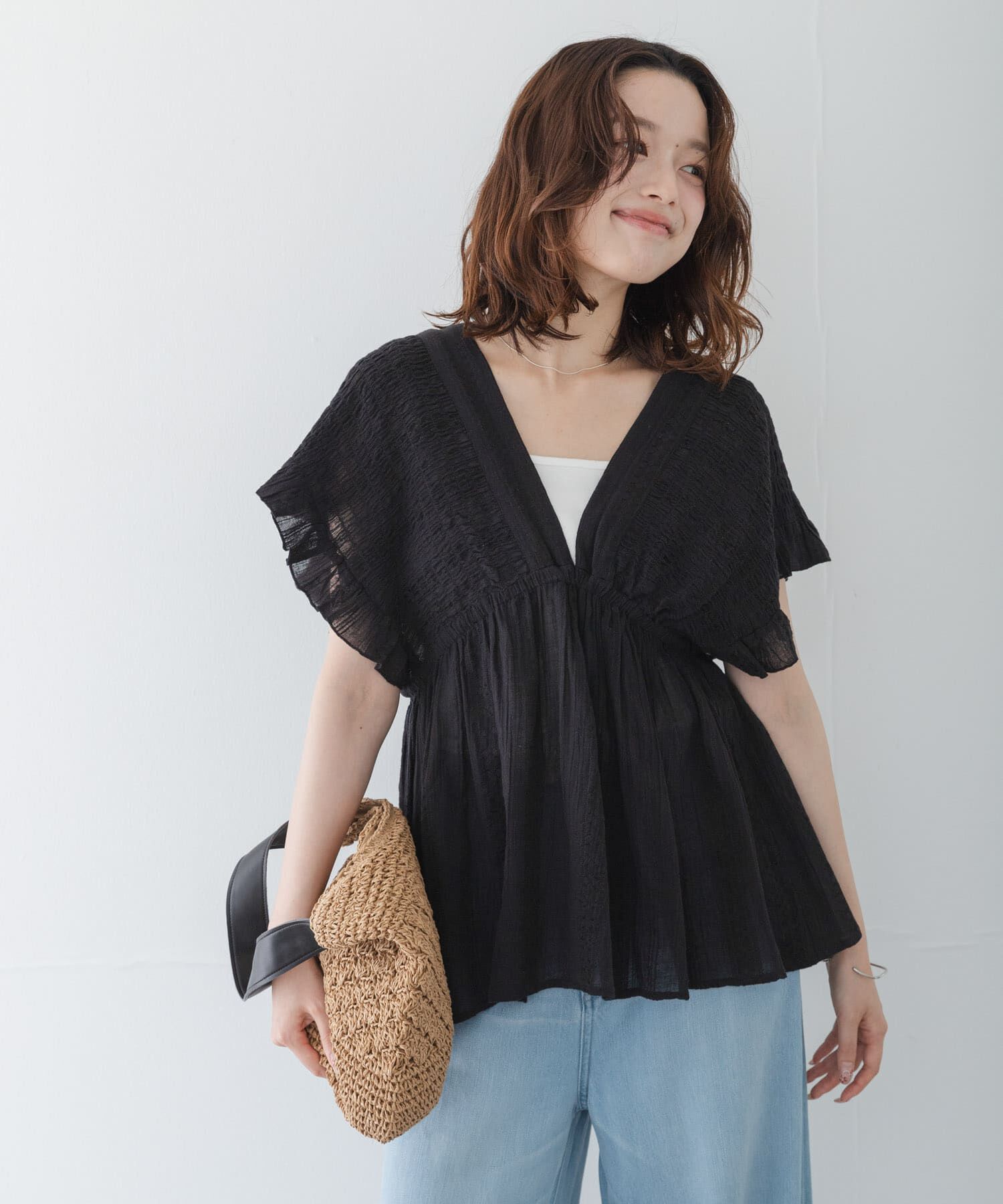Sonny Label 「楊柳ドビーシャーリングブラウス」|シャツ・ブラウス|