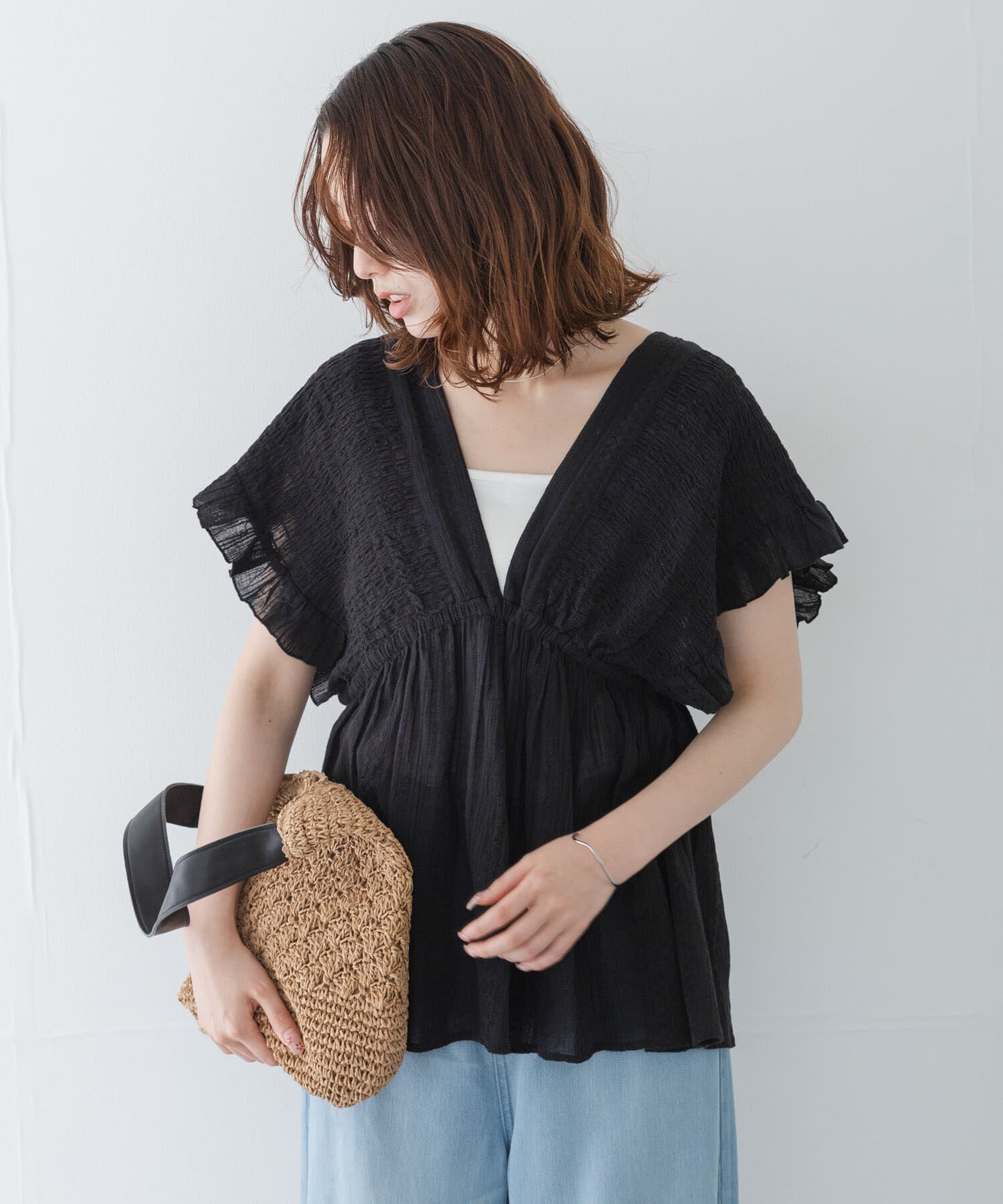 Sonny Label 「楊柳ドビーシャーリングブラウス」|シャツ・ブラウス|