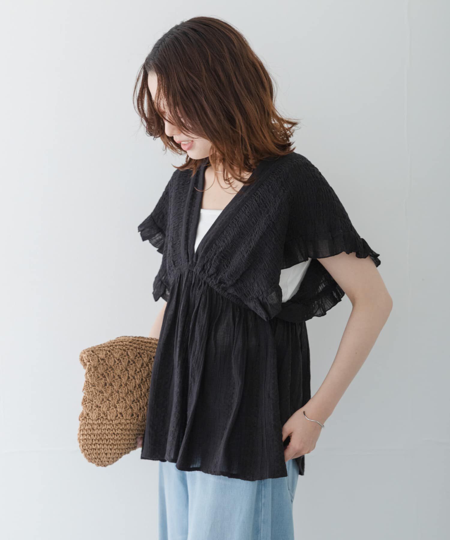 Sonny Label 「楊柳ドビーシャーリングブラウス」|シャツ・ブラウス|