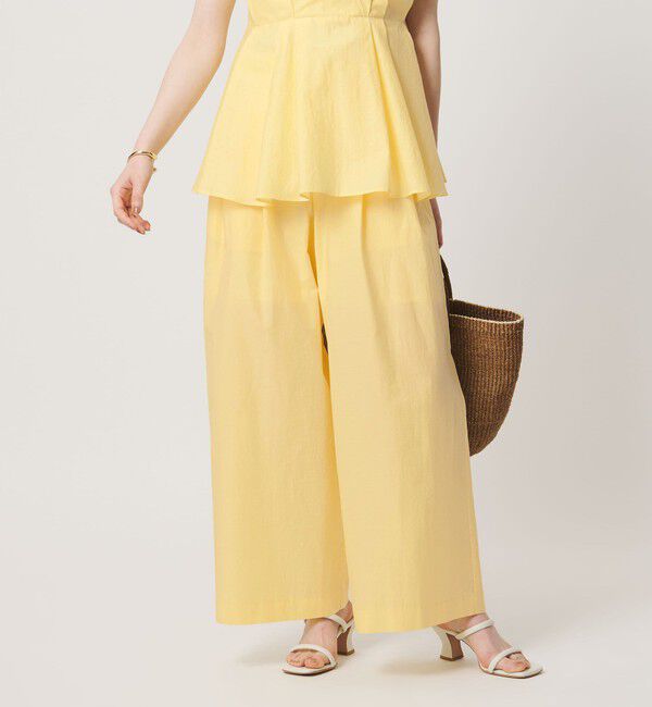 UNITED ARROWS「MANTECO POP ワイドパンツ」|スラックス|CREAM