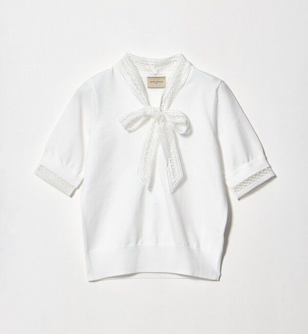 UNITED ARROWS「4WAY ボウタイレース ショートスリーブ ニット」|ニット・セーター|