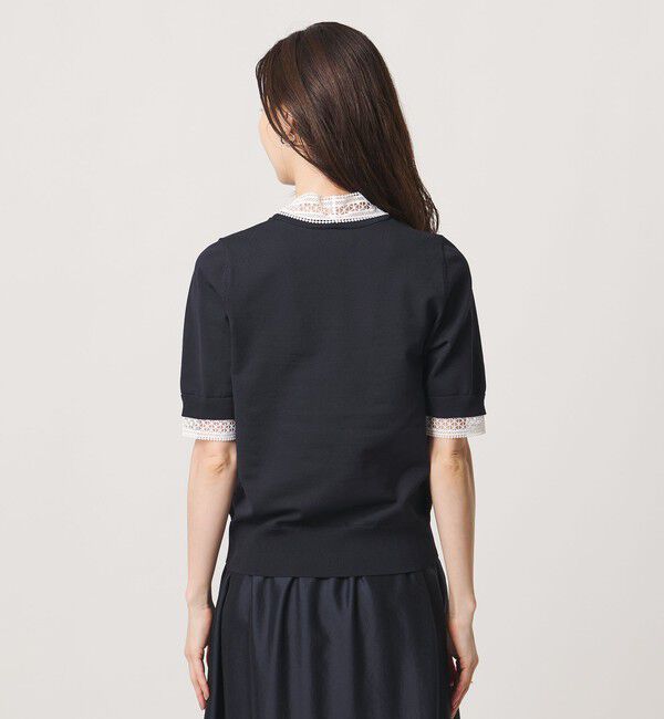 UNITED ARROWS「4WAY ボウタイレース ショートスリーブ ニット」|ニット・セーター|