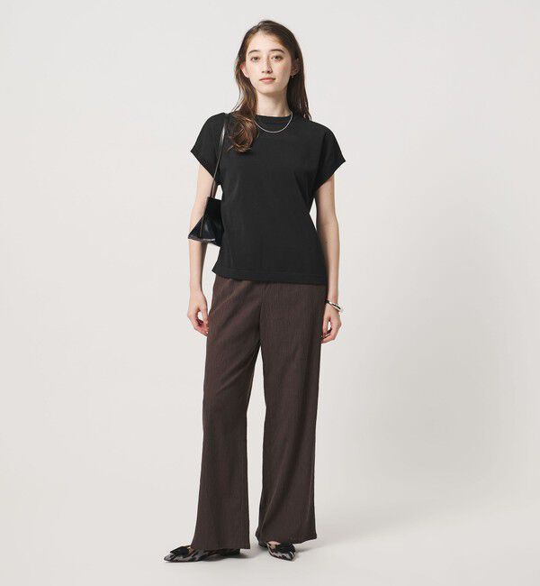 UNITED ARROWS「ミニハイネック フレンチスリーブ ニット リンキング -ウォッシャブル-」|ニット・セーター|
