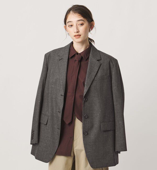 UNITED ARROWS「コットン タイ シャツ」|シャツ・ブラウス|DK.BROWN
