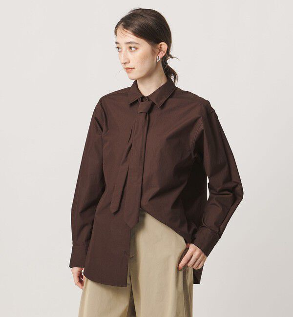UNITED ARROWS「コットン タイ シャツ」|シャツ・ブラウス|