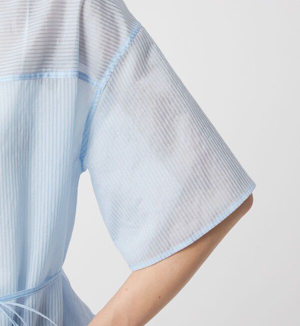 UNITED ARROWS green label relaxing「［size SHORTあり］リボンハイウエストシャツ」|シャツ・ブラウス|