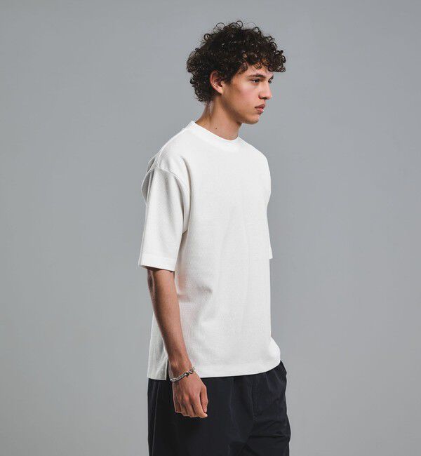 UNITED ARROWS green label relaxing「GIZA ハニカム クルーネック 半袖 Tシャツ」|Tシャツ・カットソー|WHITE