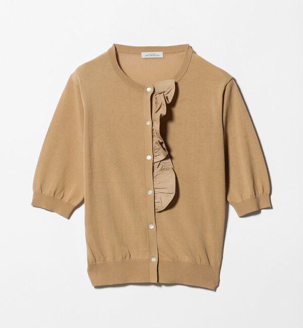 UNITED ARROWS green label relaxing「フリル ショートスリーブ ニット カーディガン」|カーディガン|