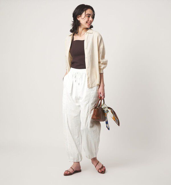 UNITED ARROWS green label relaxing「バルーン カーゴ パンツ オフホワイト  UVカット」|カーゴ|