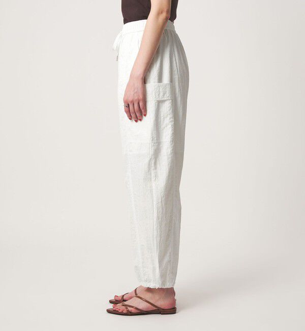 UNITED ARROWS green label relaxing「バルーン カーゴ パンツ オフホワイト  UVカット」|カーゴ|
