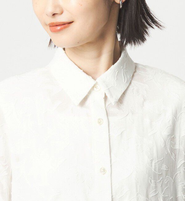 UNITED ARROWS green label relaxing「カット ジャガード ショートスリーブ シャツ」|シャツ・ブラウス|