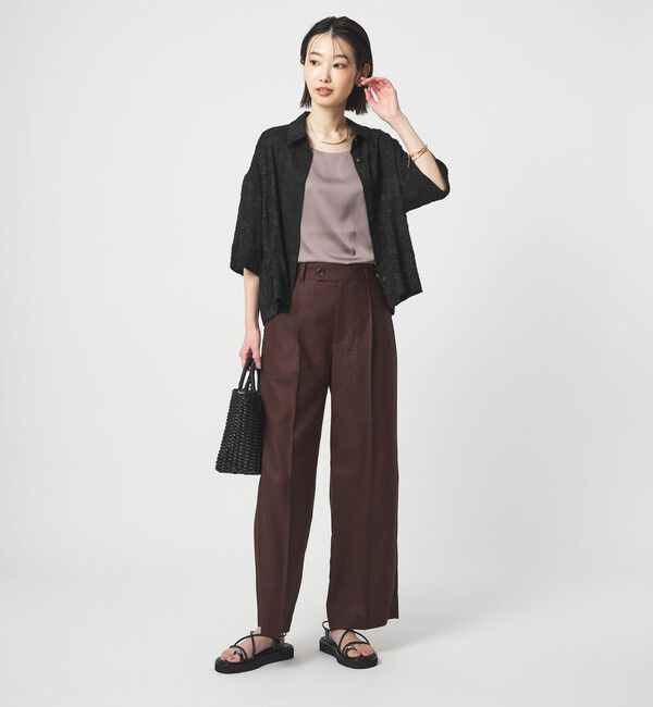 UNITED ARROWS green label relaxing「カット ジャガード ショートスリーブ シャツ」|シャツ・ブラウス|